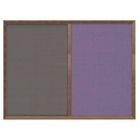 United Visual Products Enclosed Corkboard, 1 Door, 72"x36", 4" Fra UV3425-GOLD-AMETHY